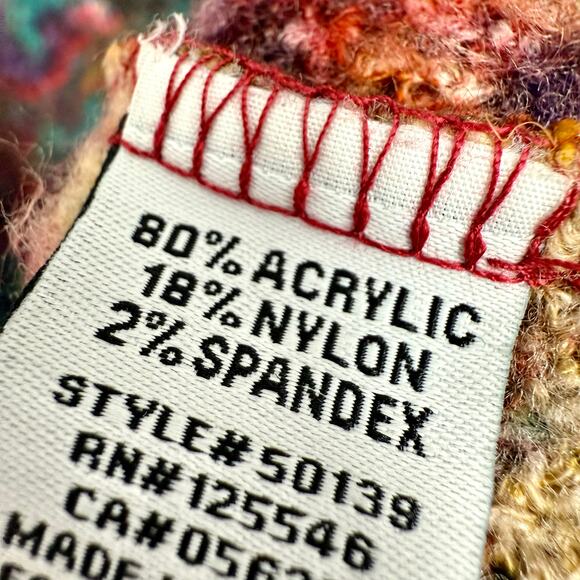 Habitat Sz Small Wearable Art Knit Sweater Blouse Shirt Top Christmas Artsy - Picture 6 of 7